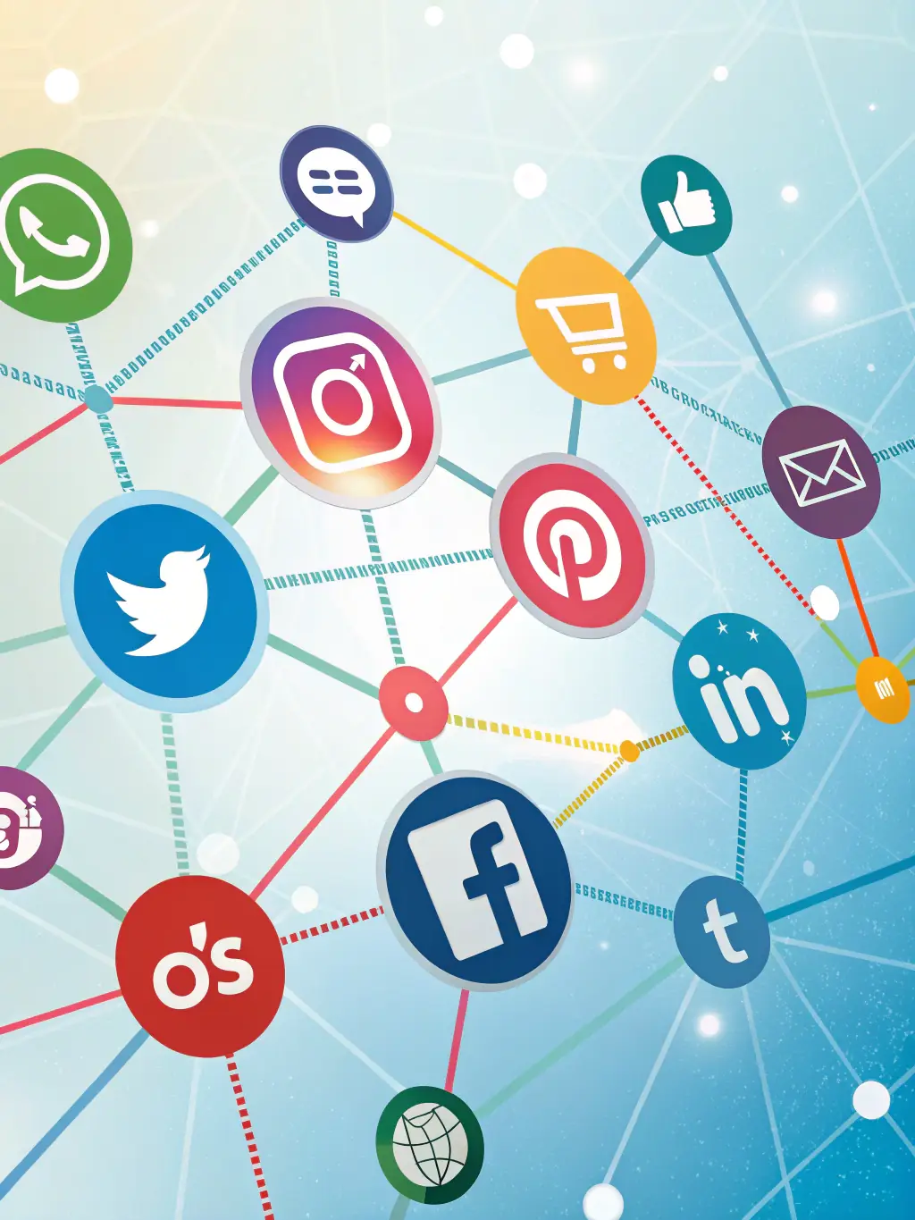 A vibrant image of various social media platform logos arranged creatively, symbolizing the power of social media marketing in brand promotion.